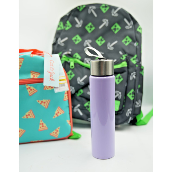 Minecraft Backpack & Pizza Lunch Bag Bundle w/ Supplies, USB, Pop Toy - Picture 7 of 15